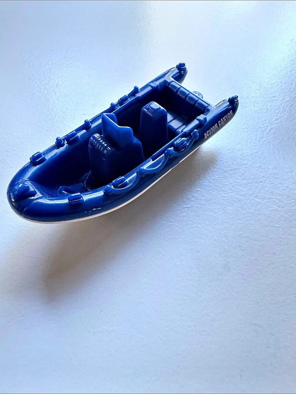 Mattel Action Canyon White-Water Raft Boat Blue & White